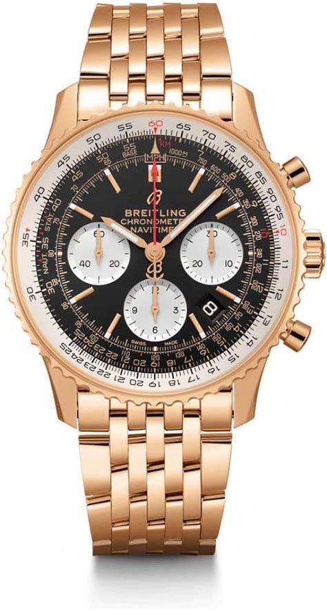 breitling watches rose gold|breitling navitimer gold price.